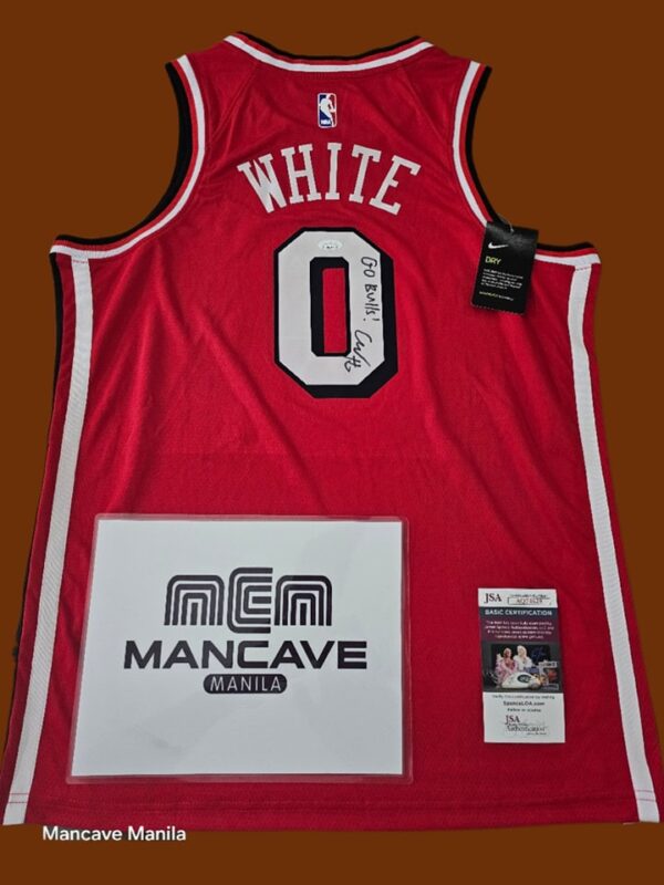 COBY White Signed Custom Swingman Jersey inscribed Go Bulls