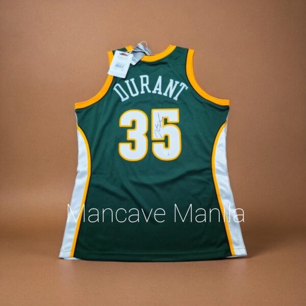 Kevin Durant Signed M&N authentic Seattle Supersonics jersey (ROOKIE JERSEY)