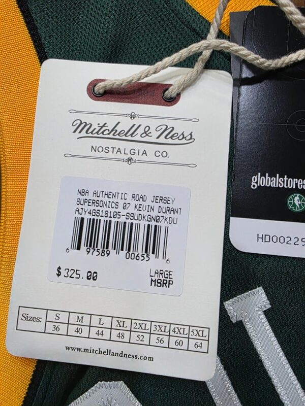 Kevin Durant Signed M&N authentic Seattle Supersonics jersey (ROOKIE JERSEY) - Image 2