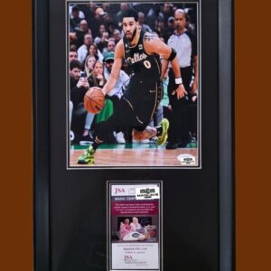 Jayson Tatum Signed 8x10 Photo (Framed)
